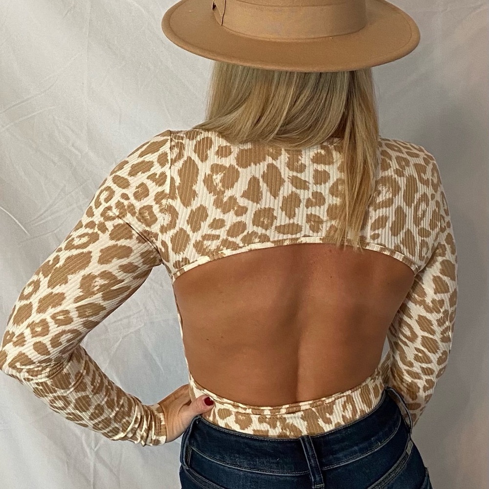 Sexy Open Back Bodysuit